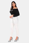 Sweet Moon Knit Cotton Yoga Leggings-Off White — thumbnail 4